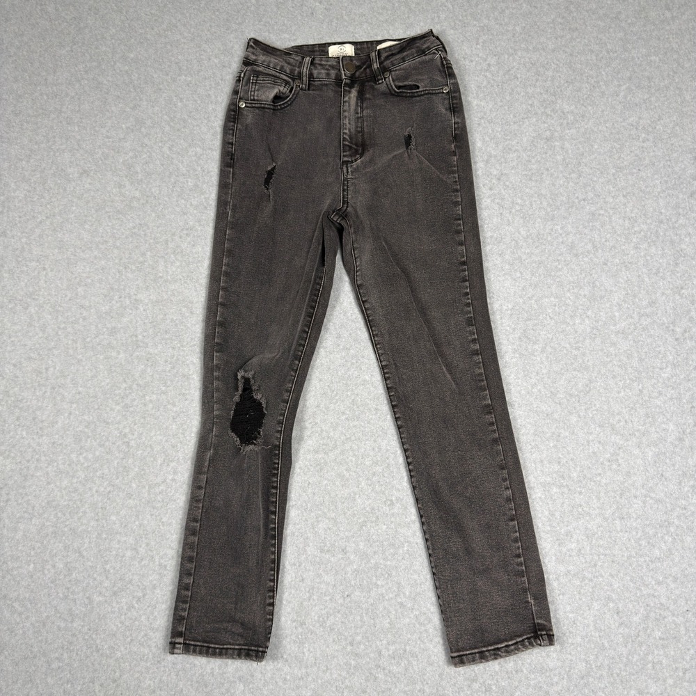 Cotton On High Rise 90s Black Distressed Skinny Jeans Womens Size 4 Grunge